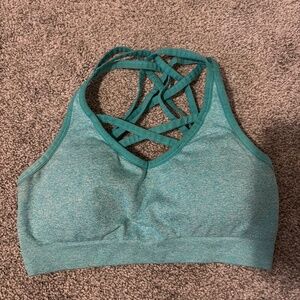 Teal Reebok sports bra